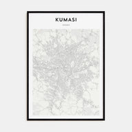Kumasi Map Portrait Poster