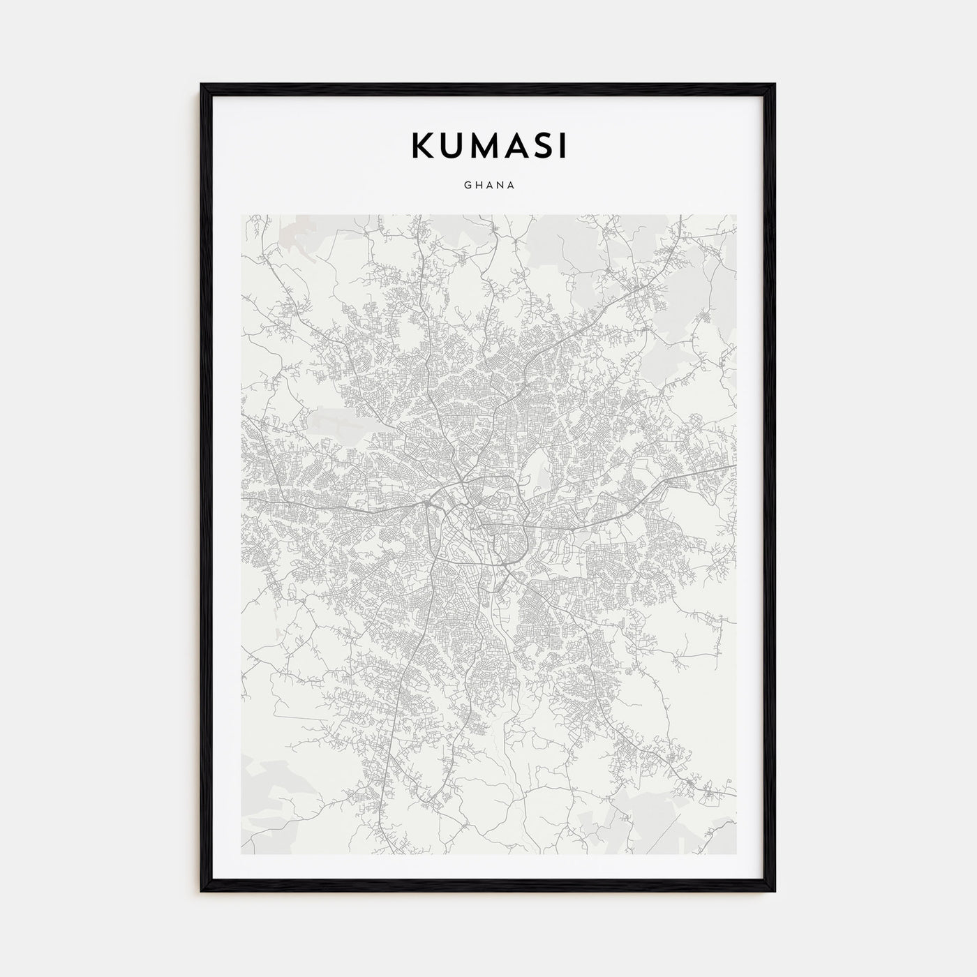 Kumasi Map Portrait Poster