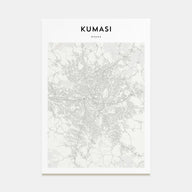 Kumasi Map Portrait Poster