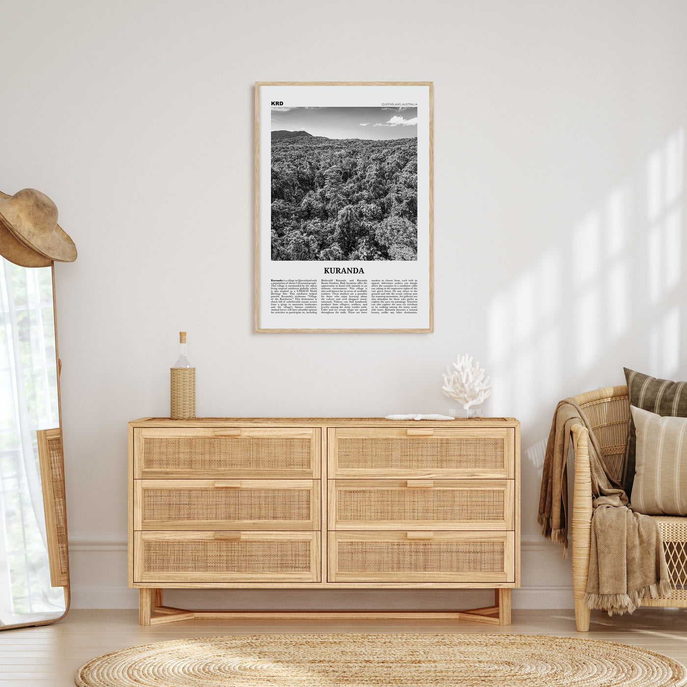 Kuranda Travel B&W Poster