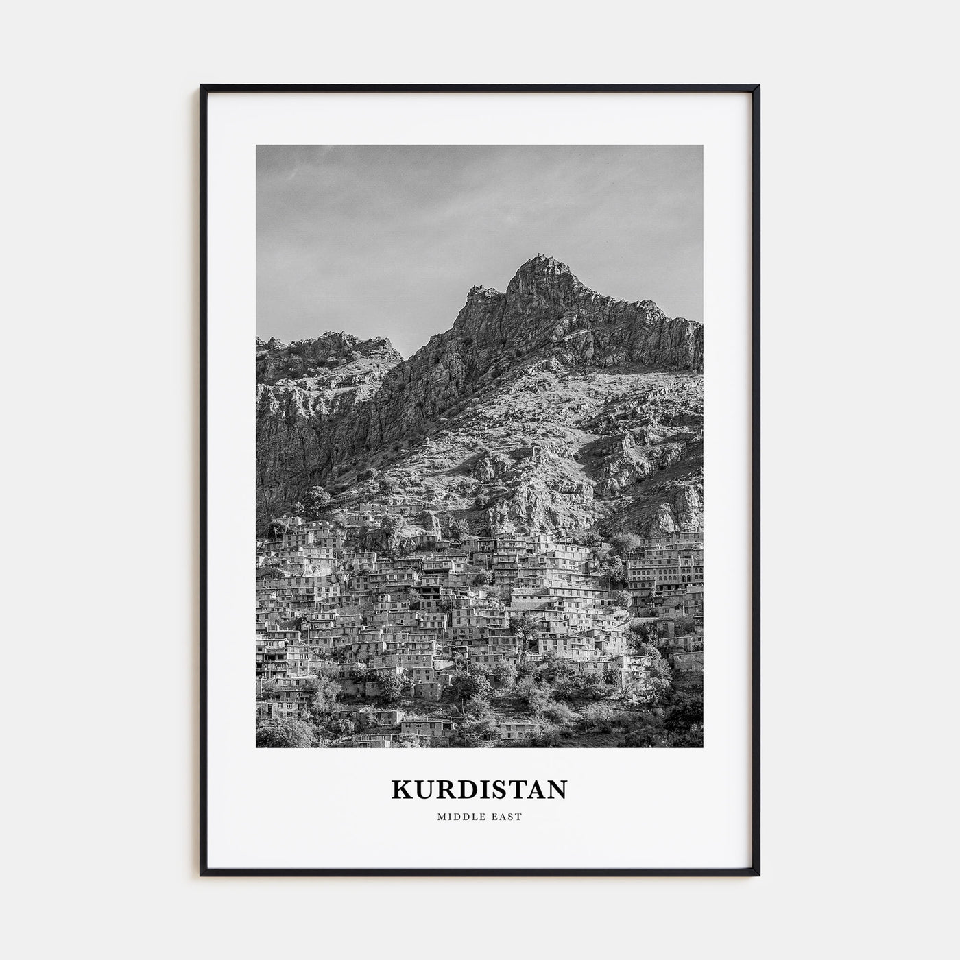 Kurdistan Portrait B&W Poster