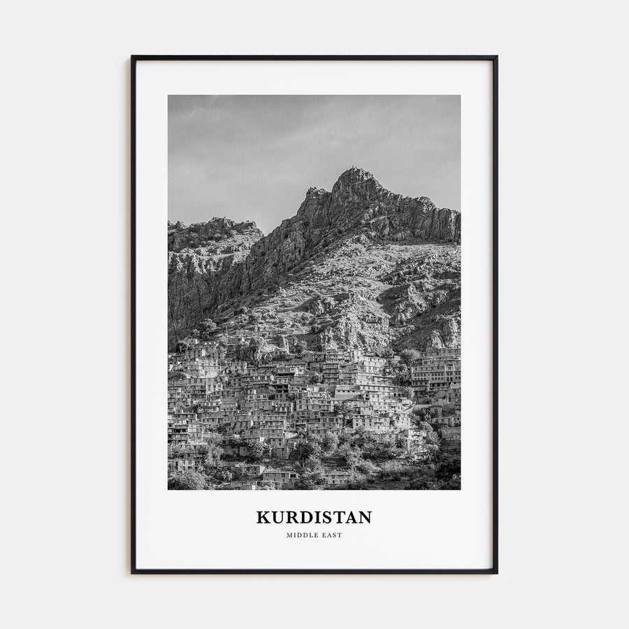 Kurdistan Portrait B&W Poster