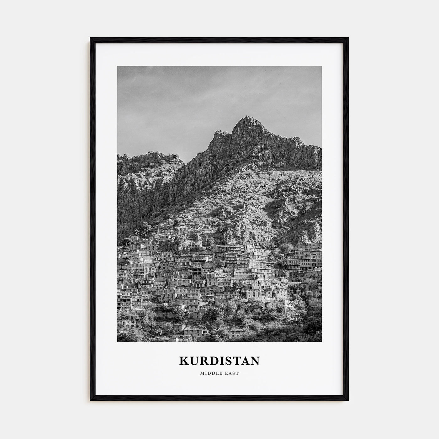 Kurdistan Portrait B&W Poster