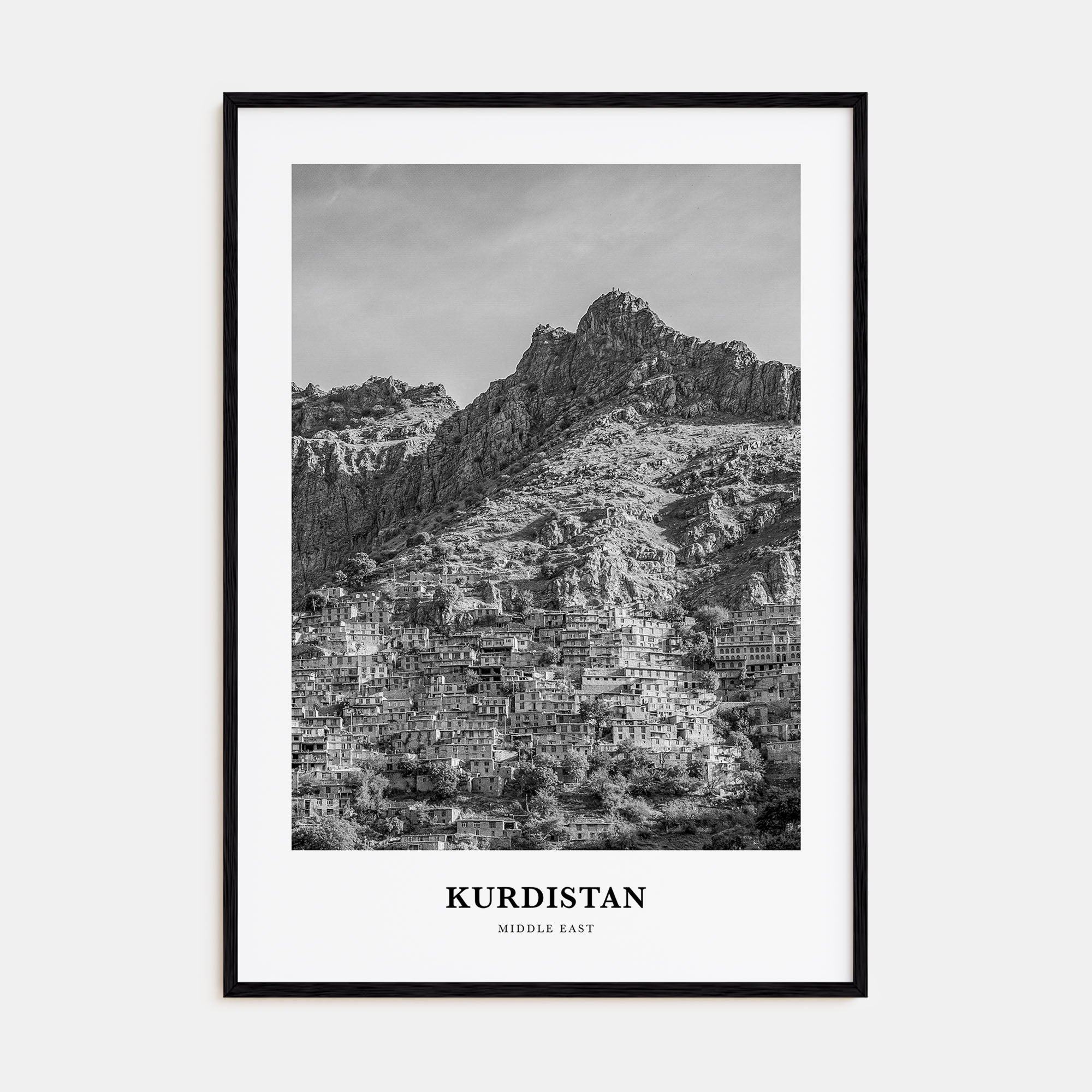 Kurdistan Portrait B&W Poster
