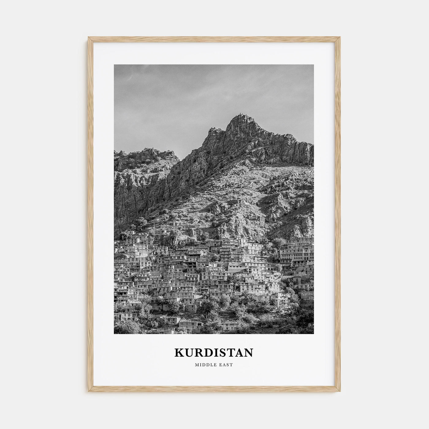 Kurdistan Portrait B&W Poster