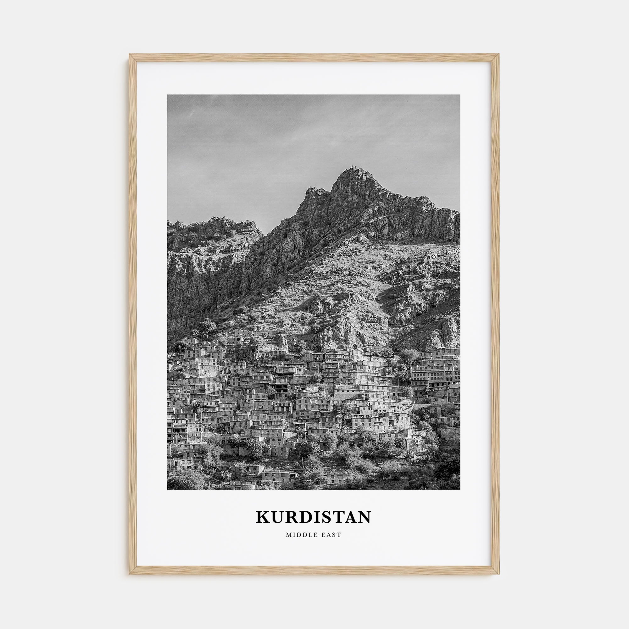 Kurdistan Portrait B&W Poster