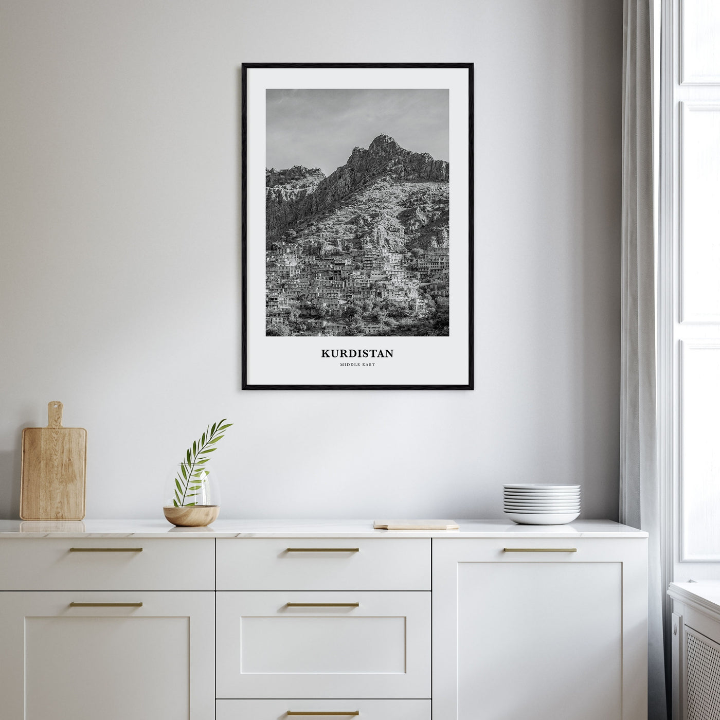 Kurdistan Portrait B&W Poster