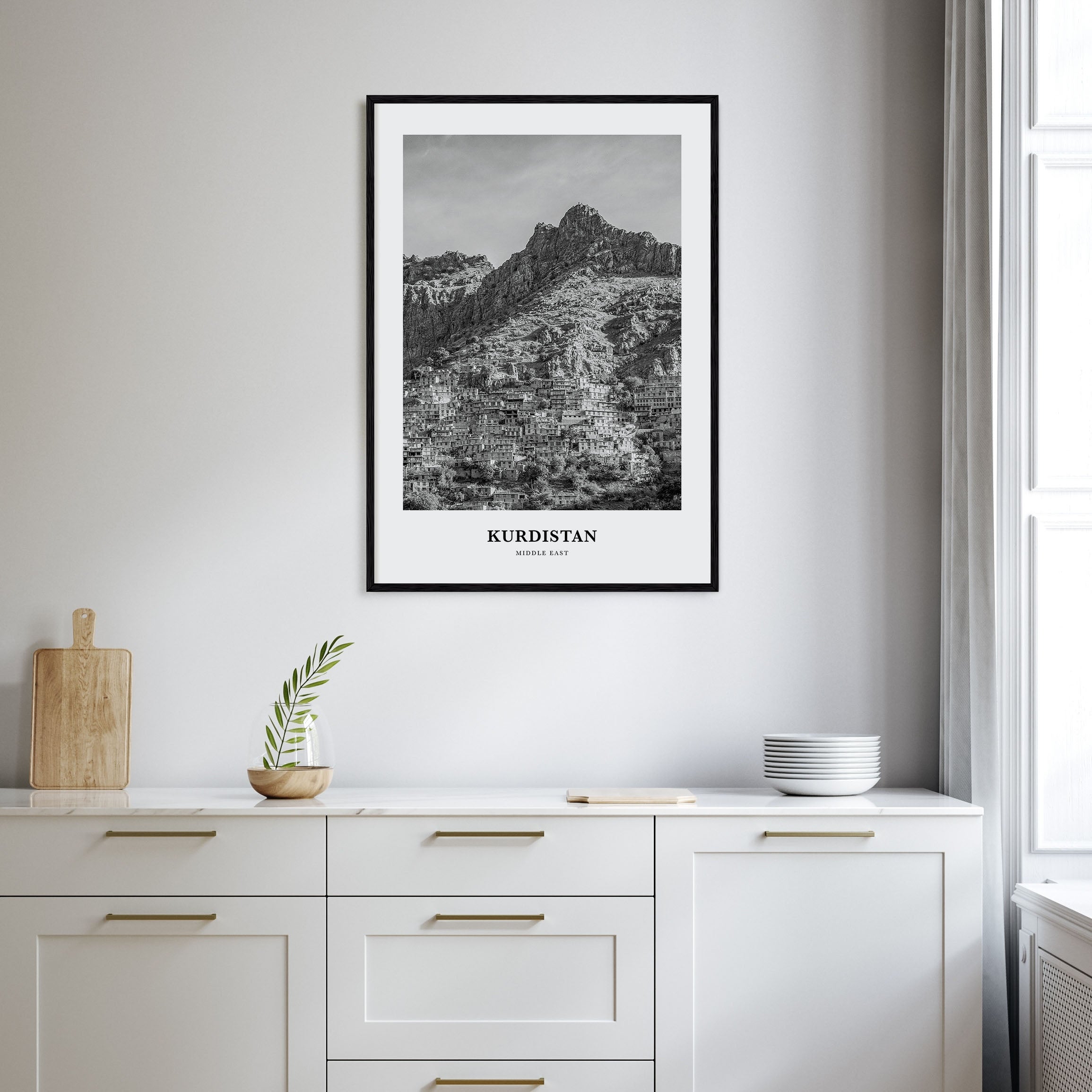 Kurdistan Portrait B&W Poster