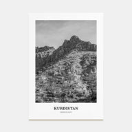 Kurdistan Portrait B&W Poster