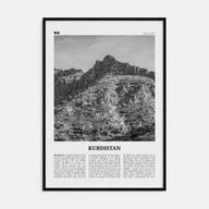 Kurdistan Travel B&W Poster
