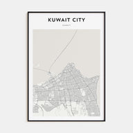 Kuwait City Map Portrait Poster