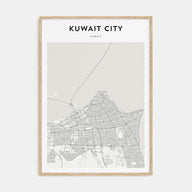 Kuwait City Map Portrait Poster