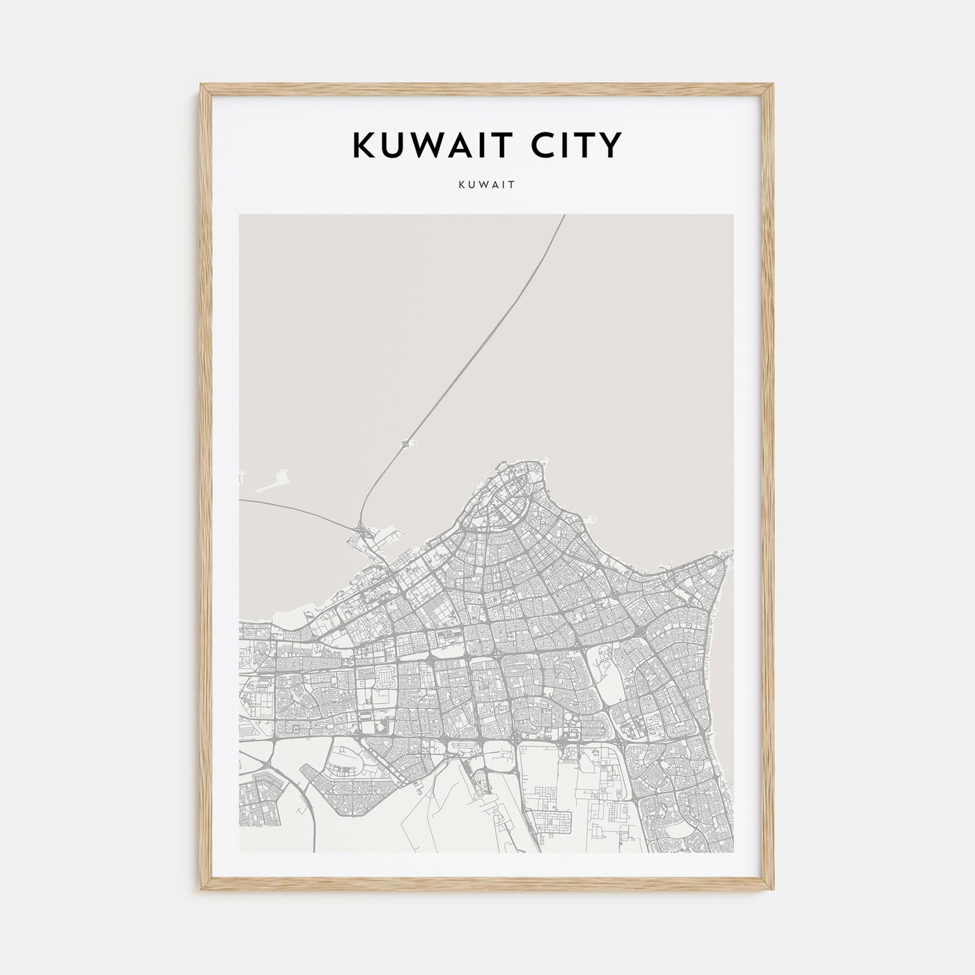 Kuwait City Map Portrait Poster