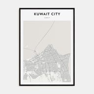 Kuwait City Map Portrait Poster