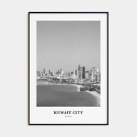Kuwait City Portrait B&W Poster