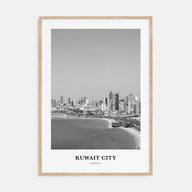 Kuwait City Portrait B&W Poster
