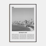 Kuwait City Travel B&W Poster