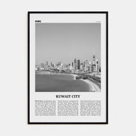 Kuwait City Travel B&W Poster