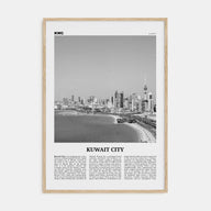 Kuwait City Travel B&W Poster