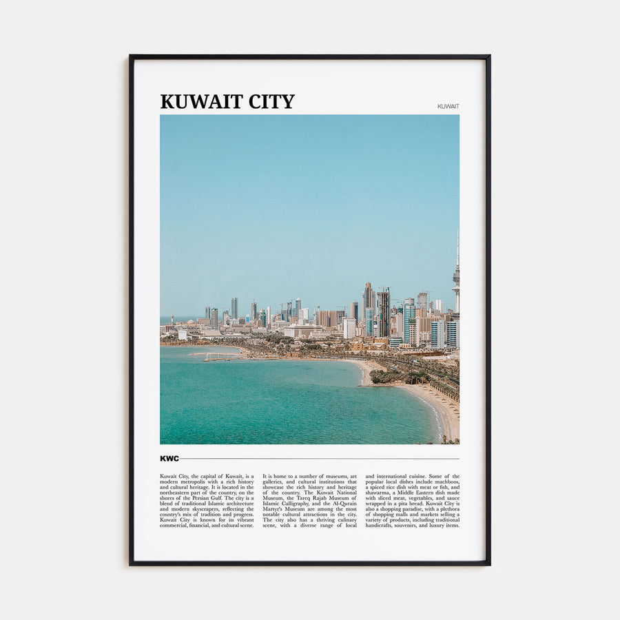Kuwait City Travel Color Poster