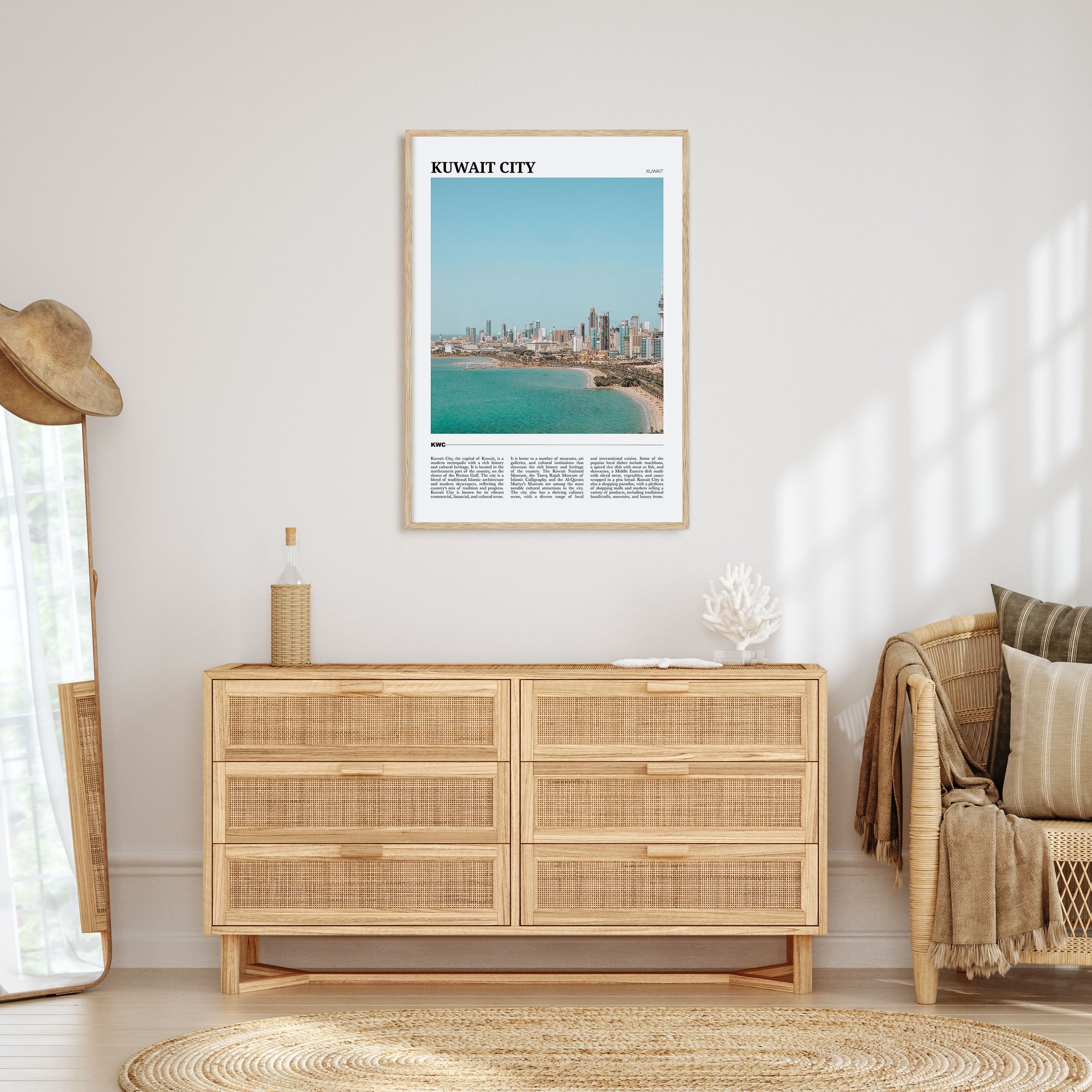 Kuwait City Travel Color Poster