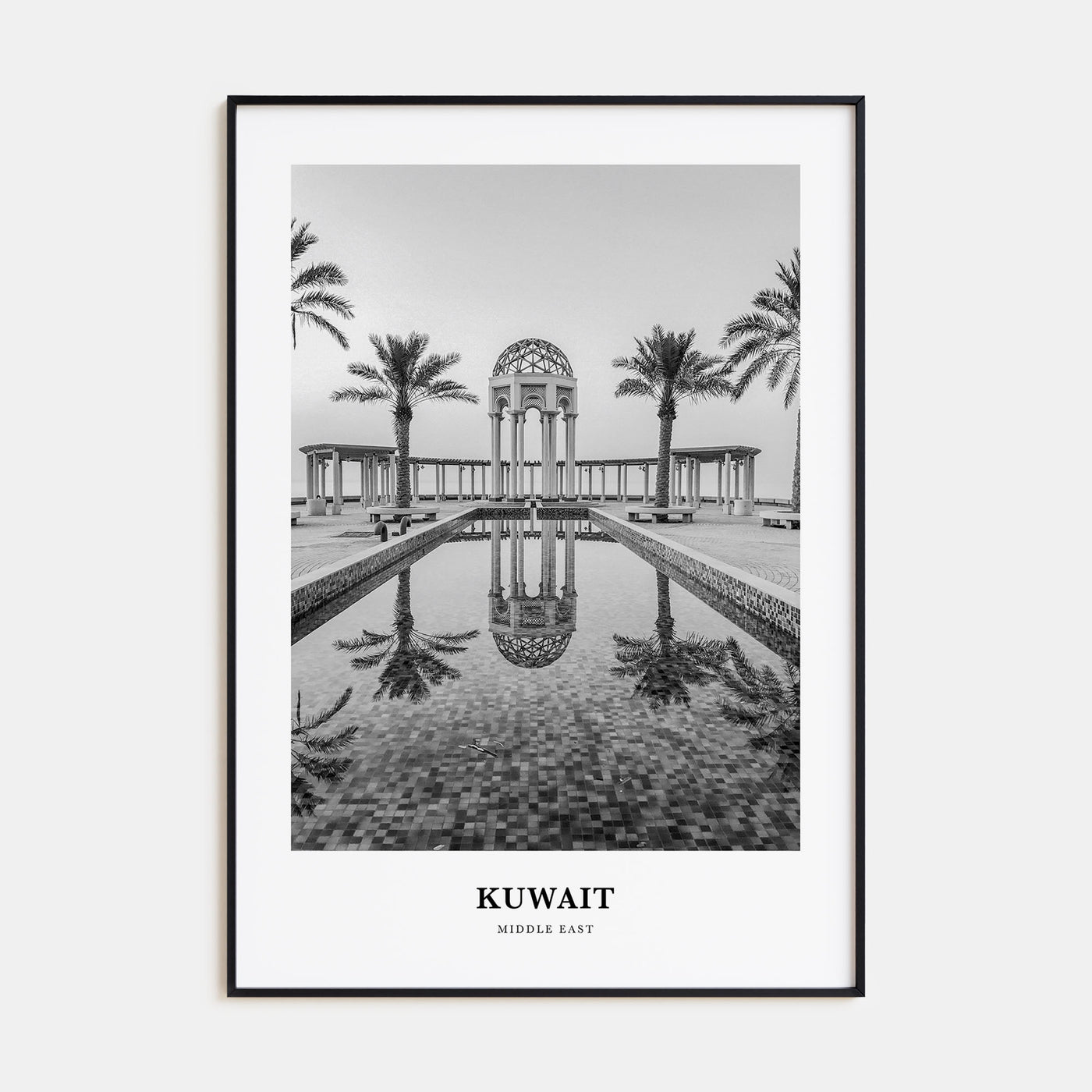 Kuwait Portrait B&W Poster