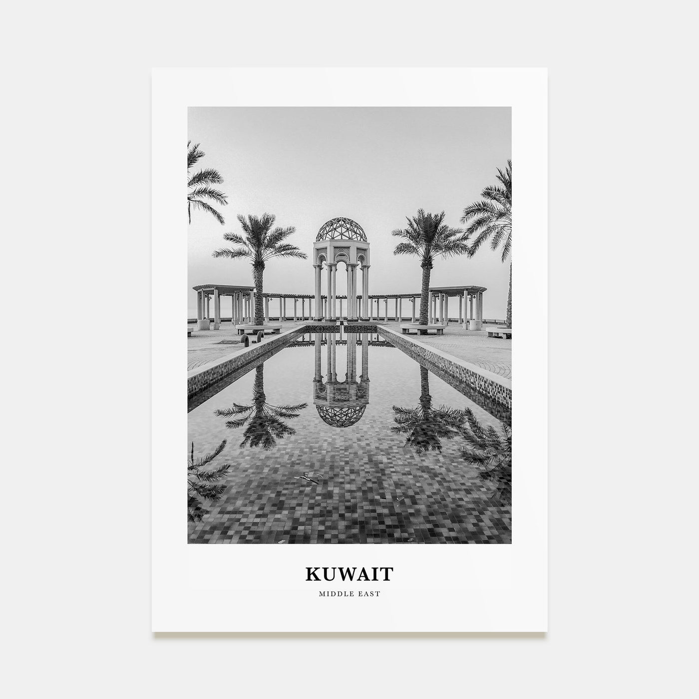 Kuwait Portrait B&W Poster