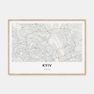 Kyiv Map Landscape Poster