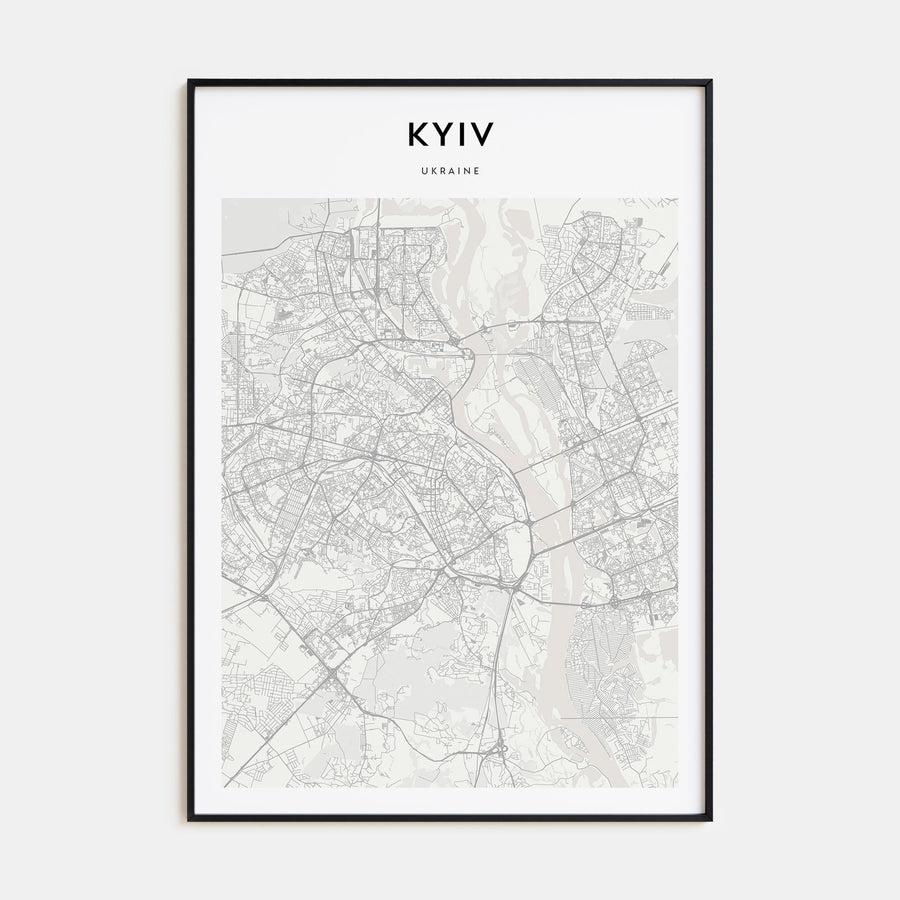 Kyiv Map Portrait Poster