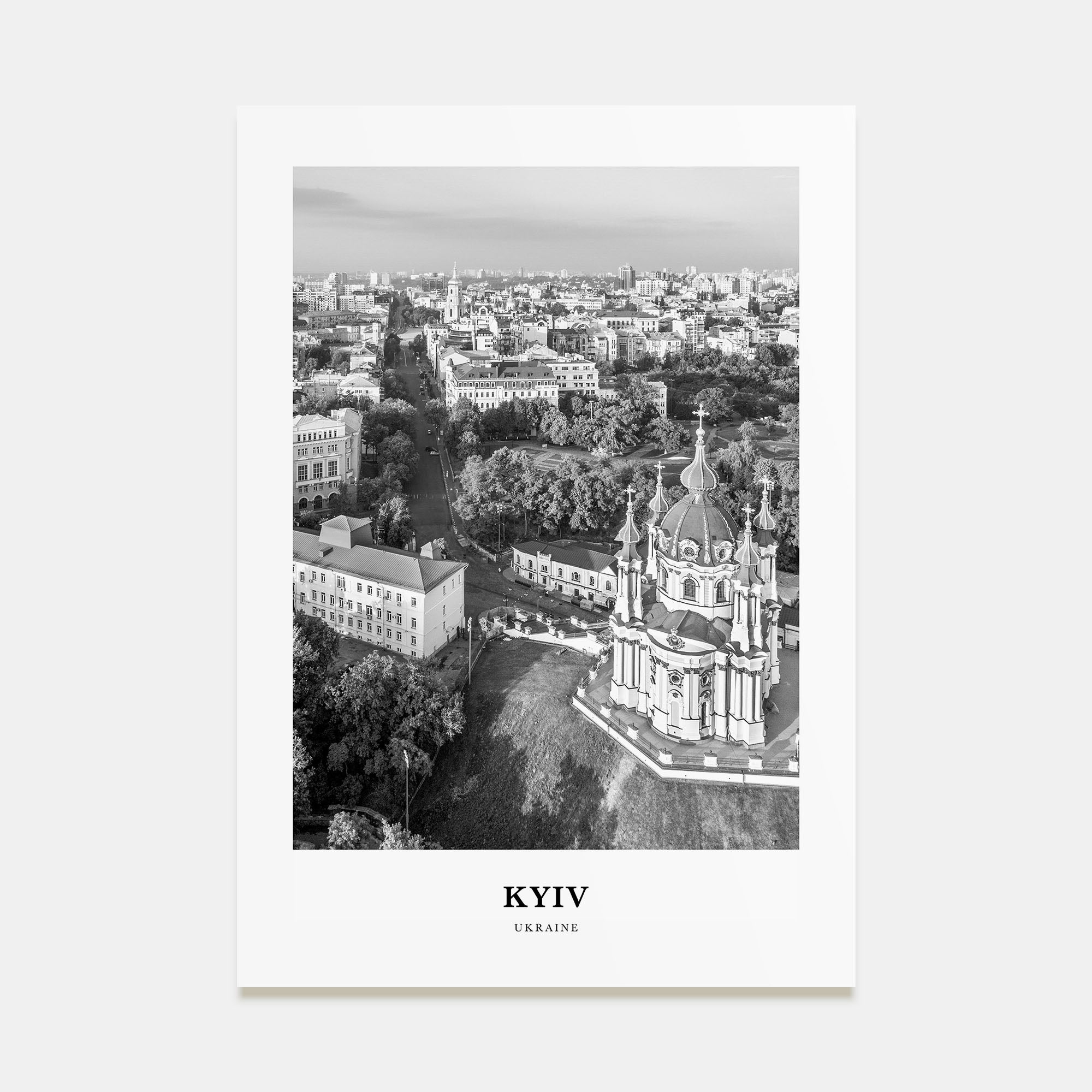 Kyiv Portrait B&W No 3 Poster