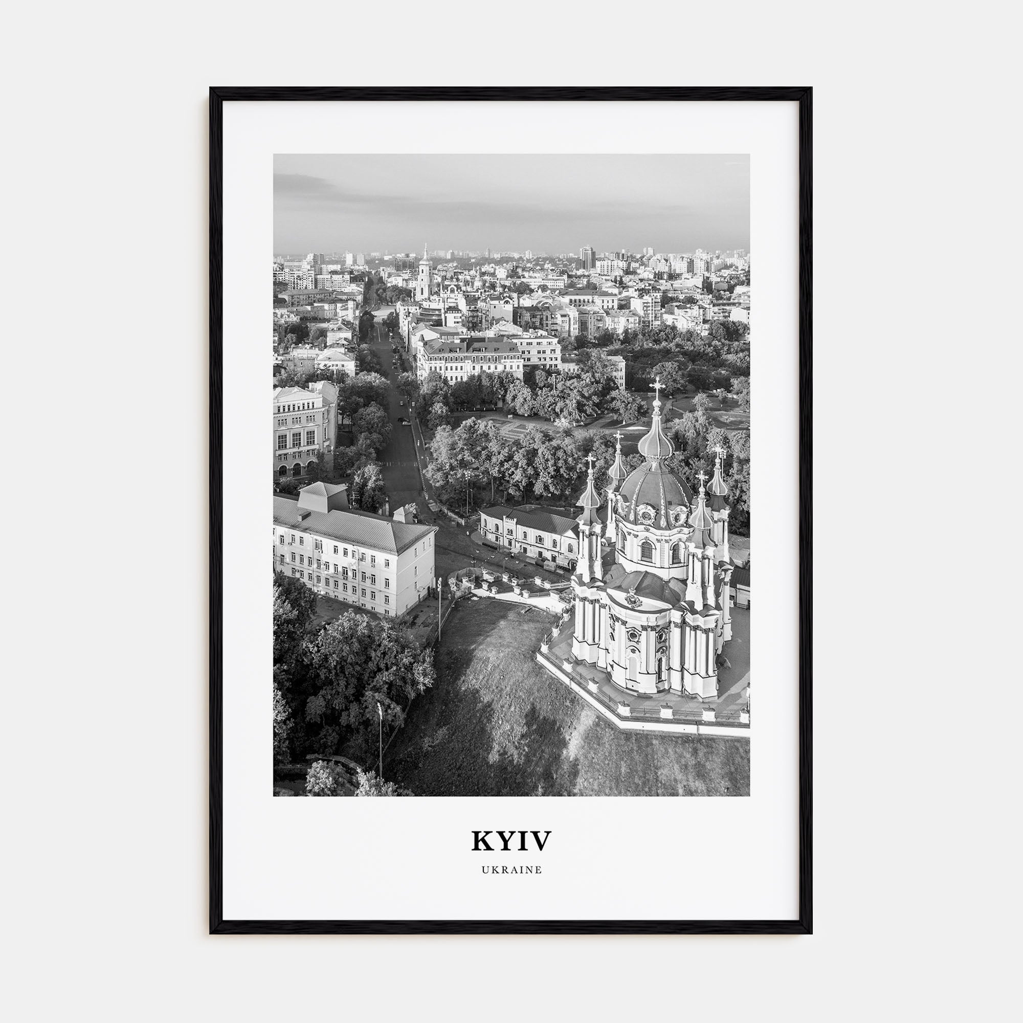 Kyiv Portrait B&W No 3 Poster