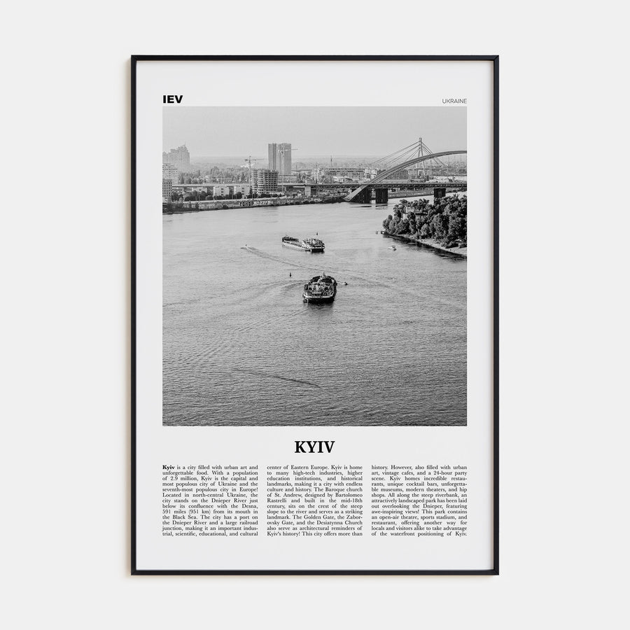 Kyiv Travel B&W No 2 Poster