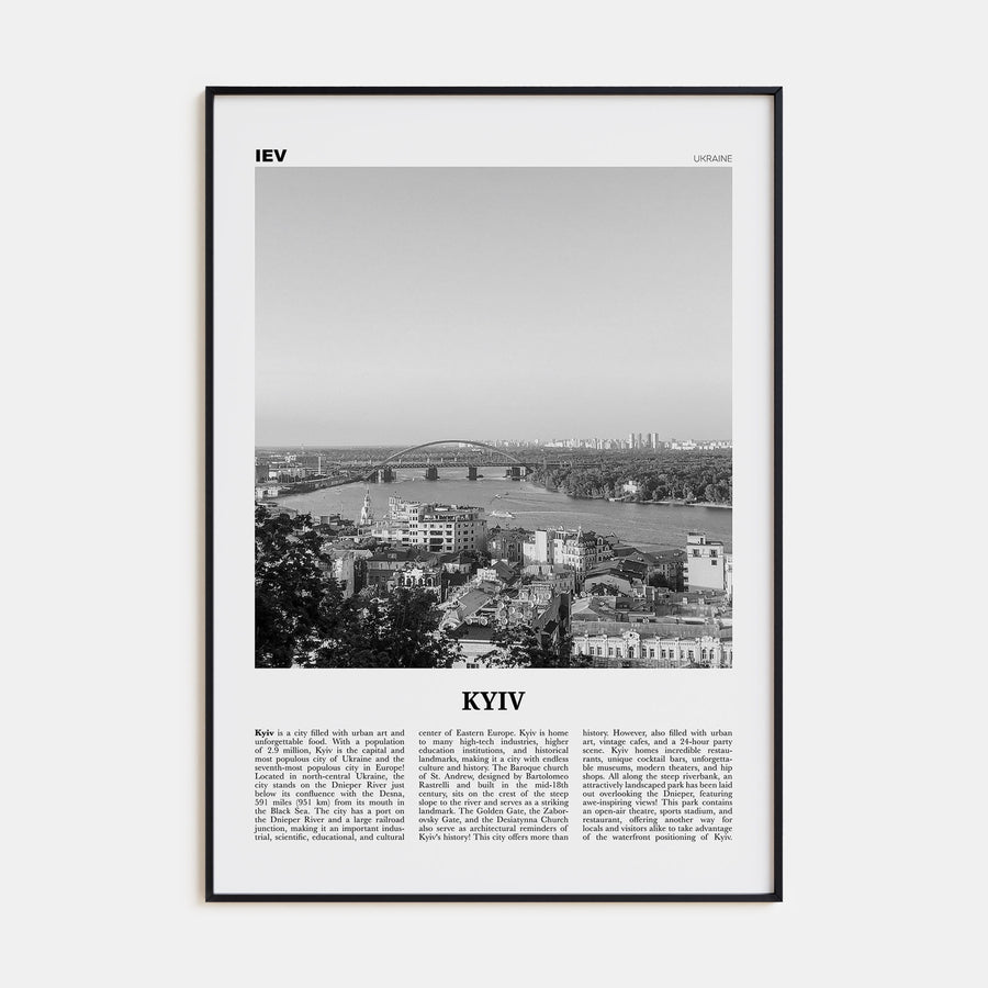 Kyiv Travel B&W No 3 Poster