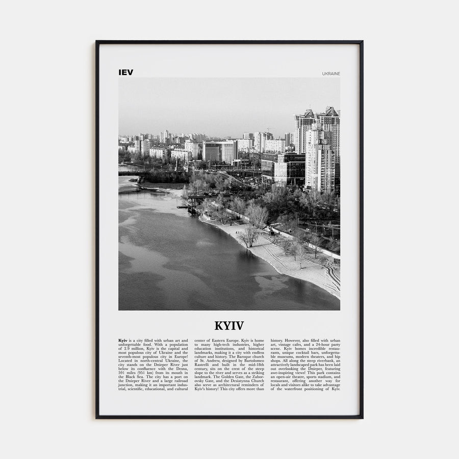 Kyiv Travel B&W No 4 Poster