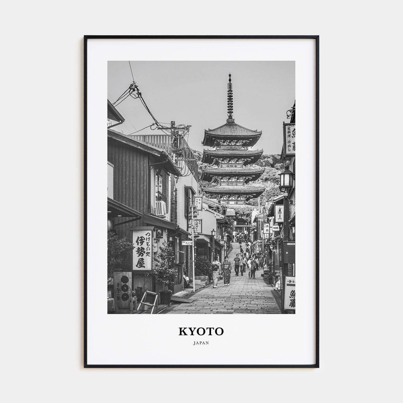 Kyoto Portrait B&W No 2 Poster