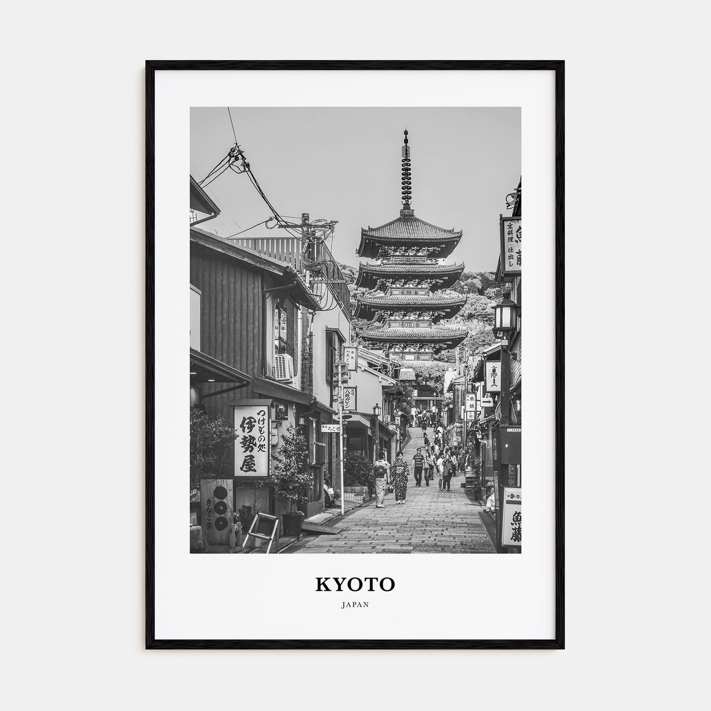 Kyoto Portrait B&W No 2 Poster