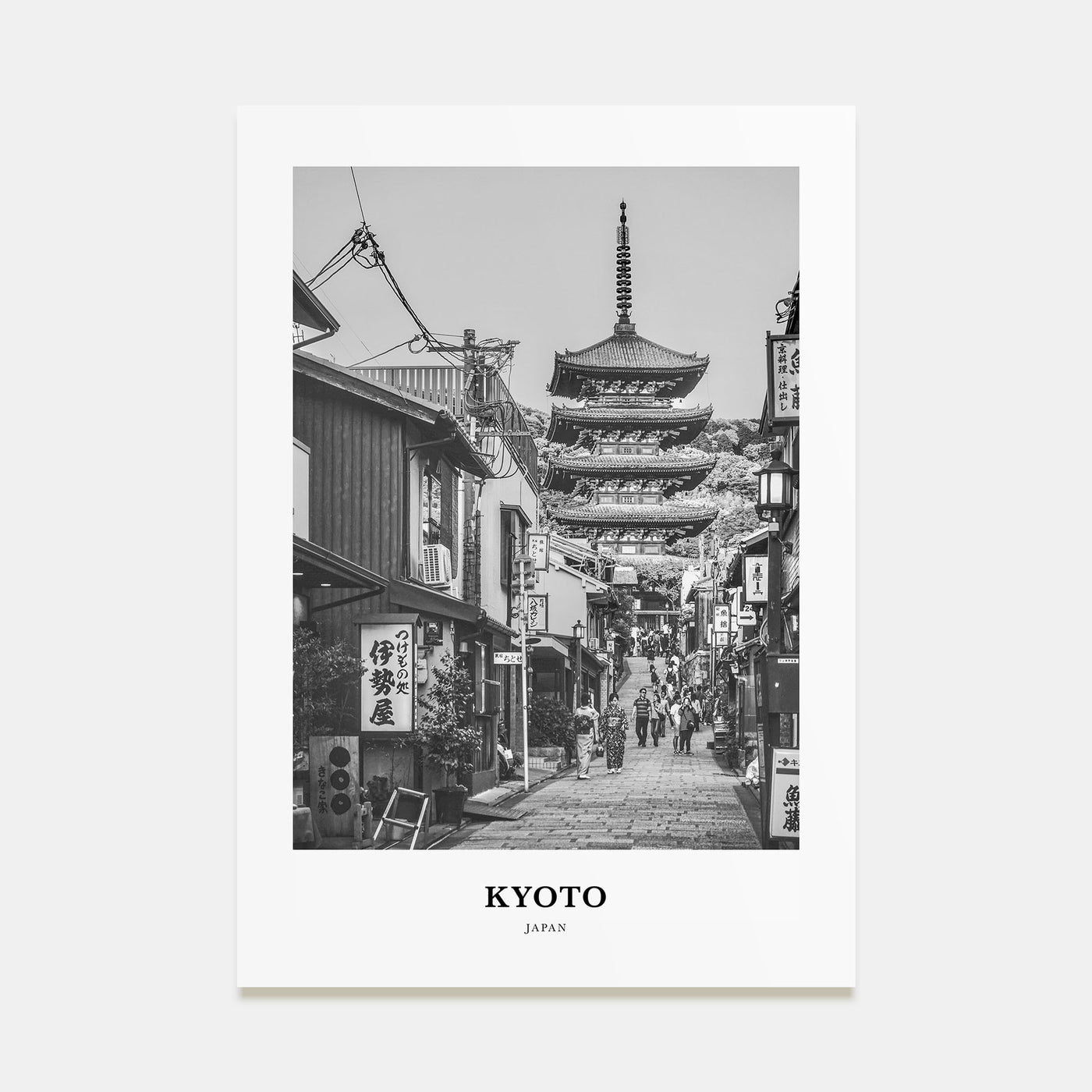 Kyoto Portrait B&W No 2 Poster