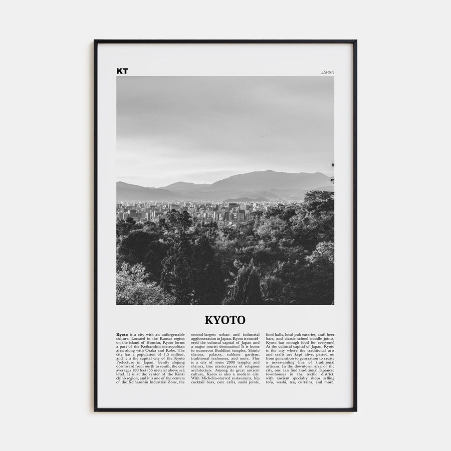 Kyoto Travel B&W No 2 Poster