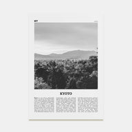 Kyoto Travel B&W No 2 Poster