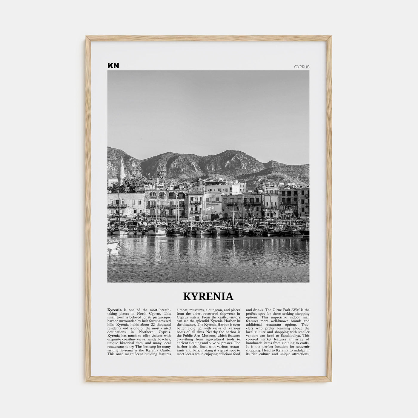 Kyrenia Travel B&W Poster
