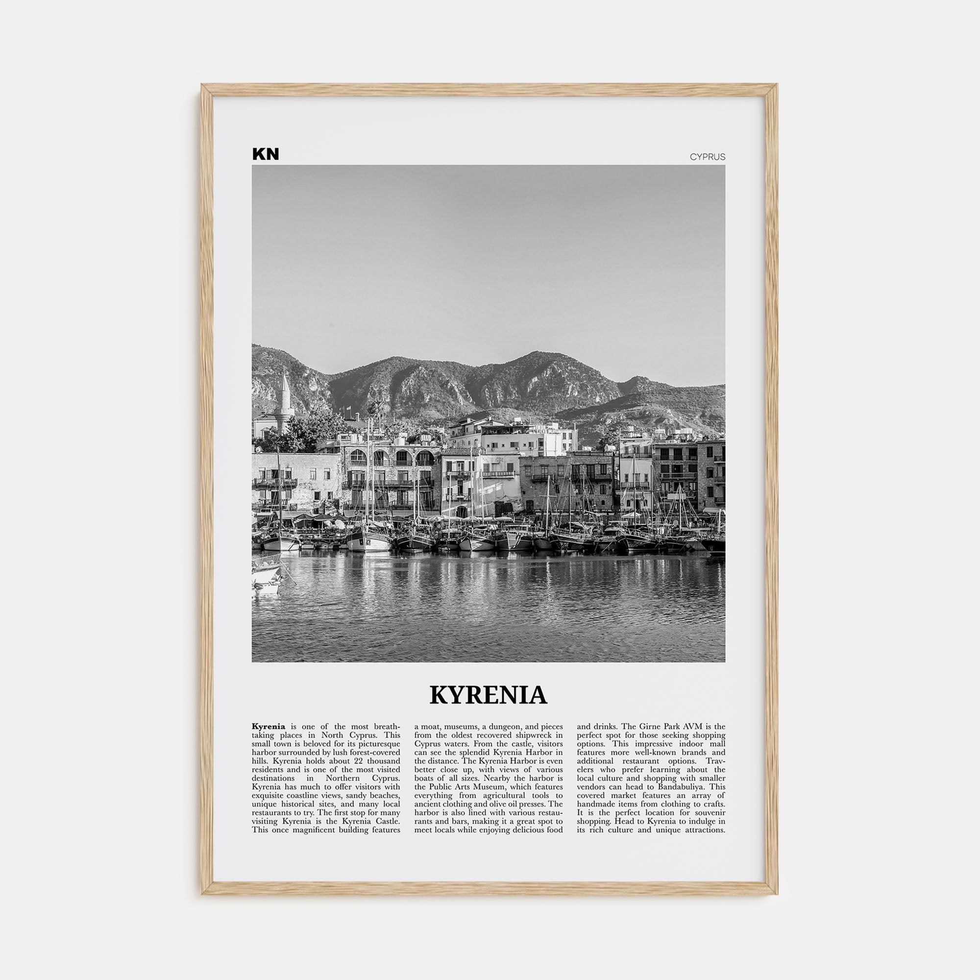 Kyrenia Travel B&W Poster