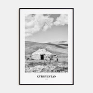 Kyrgyzstan Portrait B&W Poster