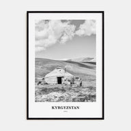 Kyrgyzstan Portrait B&W Poster
