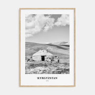 Kyrgyzstan Portrait B&W Poster
