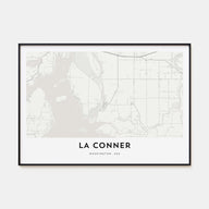 La Conner Map Landscape Poster