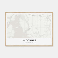 La Conner Map Landscape Poster