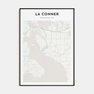 La Conner Map Portrait Poster