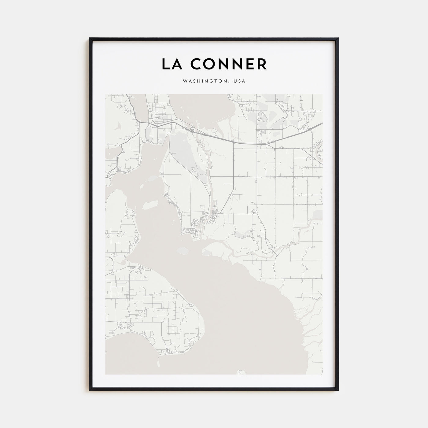 La Conner Map Portrait Poster