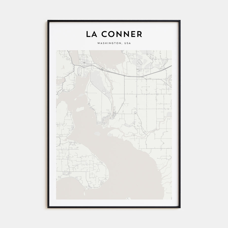 La Conner Map Portrait Poster