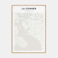 La Conner Map Portrait Poster